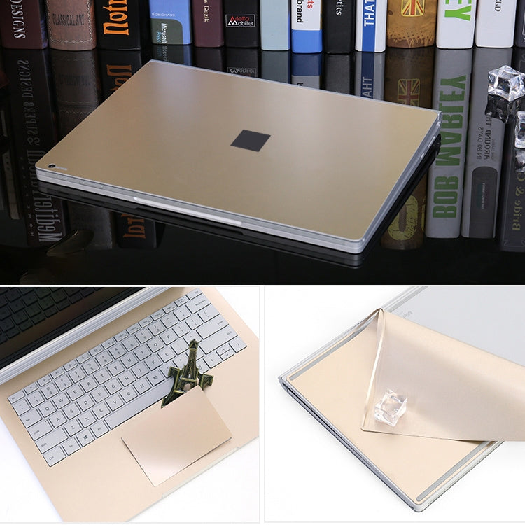 4 in 1 Notebook Shell Protective Film Sticker Set for Microsoft Surface Book 2 15 inch(Gold) - Screen & Keyboard Cover by PMC Jewellery | Online Shopping South Africa | PMC Jewellery | Buy Now Pay Later Mobicred