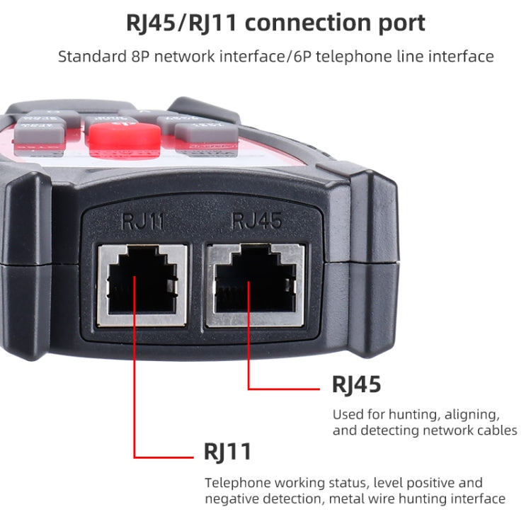 BENETECH GT66 RJ11 / RJ45 Multifunctional Cable Tester Line Finder Net Cable Detector - Lan Cable and Tools by BENETECH | Online Shopping South Africa | PMC Jewellery | Buy Now Pay Later Mobicred