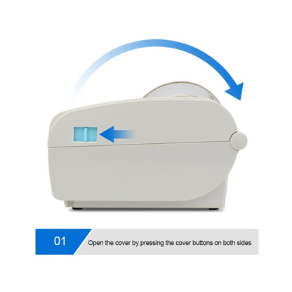 POS-9210 110mm USB +  Bluetooth POS Receipt Thermal Printer Express Delivery Barcode Label Printer, UK Plug(White) - Printer by PMC Jewellery | Online Shopping South Africa | PMC Jewellery | Buy Now Pay Later Mobicred