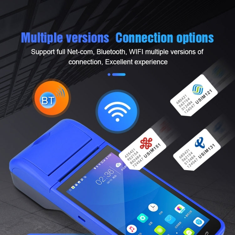 POS-6000 4G Version 1GB+8GB 58mm PDA Handheld 5.5 inch QR Code Android Smart POS Teminal Scanner Printer, US Plug - free shipping - PMC TechLife - Order now!
