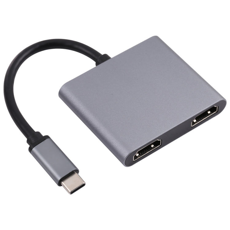 2 in 1 USB-C / Type-C to 2 x HDTV Ports HUB Adapter - USB HUB by PMC Jewellery | Online Shopping South Africa | PMC Jewellery | Buy Now Pay Later Mobicred