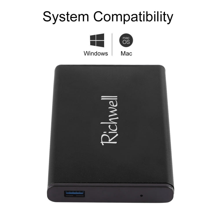 Richwell SATA R2-SATA-500GB 500GB 2.5 inch USB3.0 Super Speed Interface Mobile Hard Disk Drive(Black) - External Hard Drives by Richwell | Online Shopping South Africa | PMC Jewellery | Buy Now Pay Later Mobicred