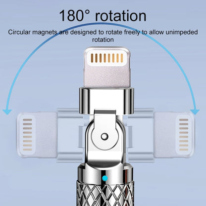 Mech Series 6A 120W USB to 8 Pin 180-degree Metal Plug Fast Charging Cable, Length: 1.2m(Orange) - Normal Style Cable by PMC Jewellery | Online Shopping South Africa | PMC Jewellery | Buy Now Pay Later Mobicred