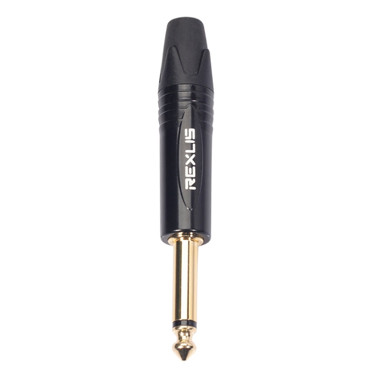 10 PCS TC202 6.35mm Gold-plated Mono Sound Welding Audio Adapter Plug(Black) - Microphone Audio Cable & Connector by PMC Jewellery | Online Shopping South Africa | PMC Jewellery | Buy Now Pay Later Mobicred