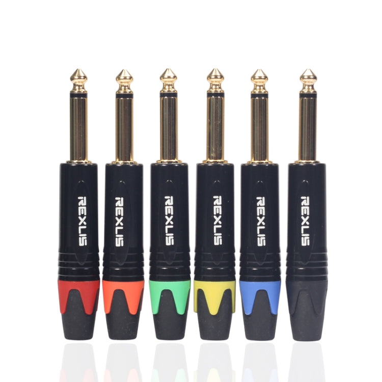 10 PCS TC202 6.35mm Gold-plated Mono Sound Welding Audio Adapter Plug(Yellow) - Microphone Audio Cable & Connector by PMC Jewellery | Online Shopping South Africa | PMC Jewellery | Buy Now Pay Later Mobicred