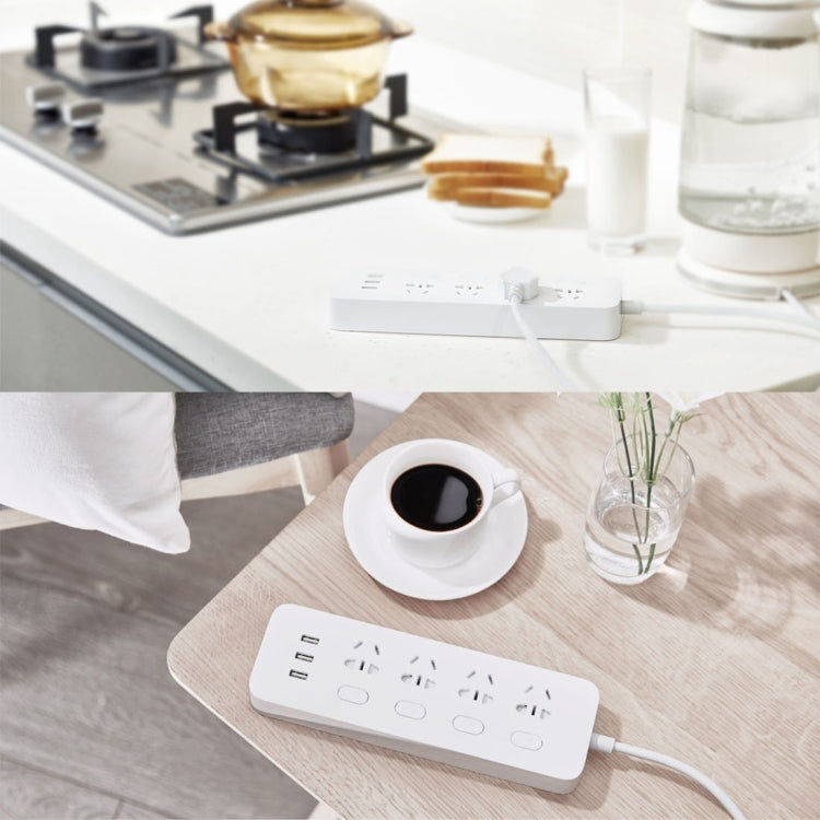 Original Xiaomi Mijia Power Socket Strip 4 Sockets Big Plug Extension Patch Board with 4 Control Switches & 5V / 2.1A 3 USB Ports for Home, Office - Smart Socket by Xiaomi | Online Shopping South Africa | PMC Jewellery | Buy Now Pay Later Mobicred