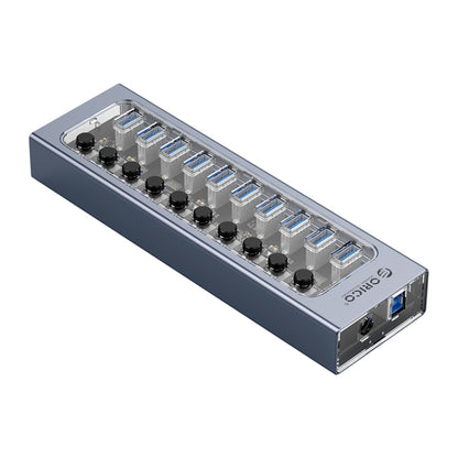 ORICO AT2U3-10AB-GY-BP 10 Ports USB 3.0 HUB with Individual Switches & Blue LED Indicator, AU Plug - USB 3.0 HUB by ORICO | Online Shopping South Africa | PMC Jewellery | Buy Now Pay Later Mobicred