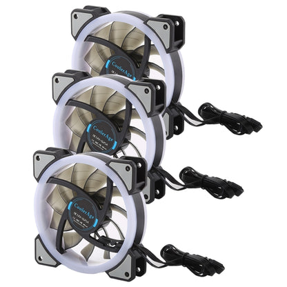 3 PCS CoolerAge DC 12V - 0.25A 2500PRM Remote Cotrol Computer Cooler Cooling Case Fan with Adjust LED - Fan Cooling by PMC Jewellery | Online Shopping South Africa | PMC Jewellery | Buy Now Pay Later Mobicred