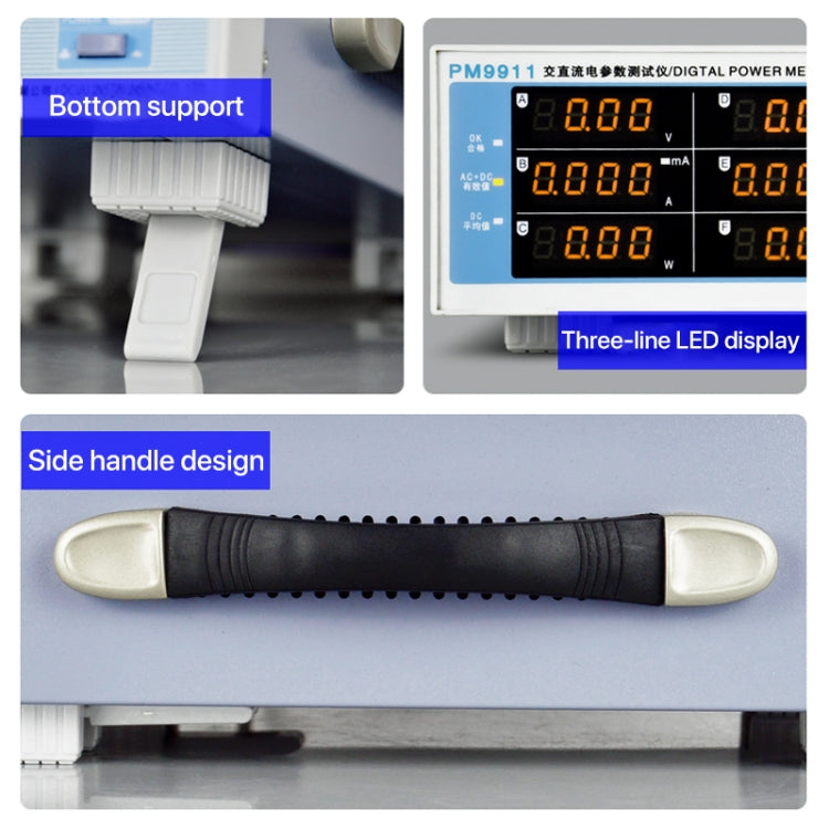 DCUU PM9911 Intelligent Electrical Parameters Measuring Instrument(EU Plug) - Current & Voltage Tester by PMC TechLife | Online Shopping South Africa | PMC TechLife | Buy Now Pay Later Mobicred