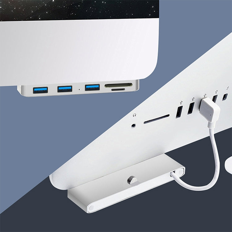 Rocketek For iMac USB3.0 x 3 + SD / TF Multi-function HUB Expansion Dock - USB HUB by ROCKETEK | Online Shopping South Africa | PMC Jewellery | Buy Now Pay Later Mobicred