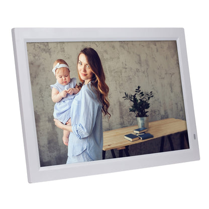 23.6 inch LED Display Digital Photo Frame with Holder & Remote Control, US Plug(White) - 15 inch Above by PMC Jewellery | Online Shopping South Africa | PMC Jewellery | Buy Now Pay Later Mobicred