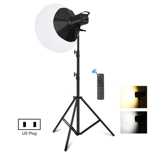 PULUZ 220V 150W 3200K-5600K Studio Video Light + 2.8m Light Holder + 65cm Foldable Lantern Softbox Photography Kit(US Plug) - Shoe Mount Flashes by PULUZ | Online Shopping South Africa | PMC Jewellery | Buy Now Pay Later Mobicred