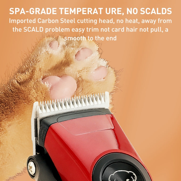 VGR V-202 Pet Barber Electric Hair Clipper (Red) - Electric Clipper by VGR | Online Shopping South Africa | PMC TechLife | Buy Now Pay Later Mobicred