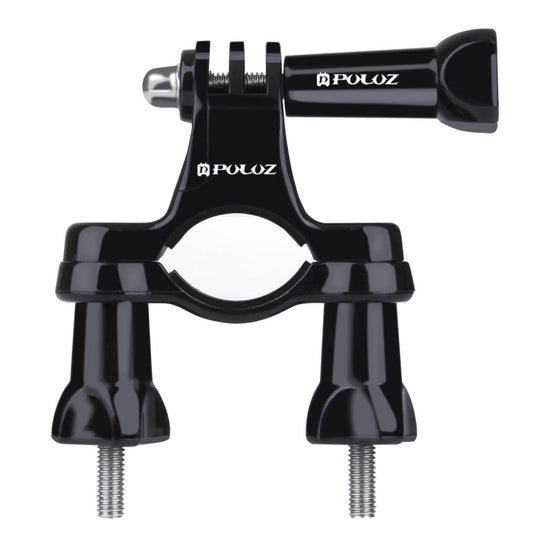 PULUZ Universal Bike Motorcycle Handlebar Mount with Screw for PULUZ Action Sports Cameras Jaws Flex Clamp Mount for GoPro Hero12 Black / Hero11 /10 /9 /8 /7 /6 /5, Insta360 Ace / Ace Pro, DJI Osmo Action 4 and Other Action Cameras(Black) - Bicycle Handlebar Mount by PULUZ | Online Shopping South Africa | PMC Jewellery | Buy Now Pay Later Mobicred