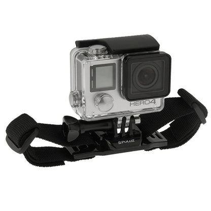 PULUZ Adjustable Helmet Strap Mount for GoPro Hero12 Black / Hero11 /10 /9 /8 /7 /6 /5, Insta360 Ace / Ace Pro, DJI Osmo Action 4 and Other Action Cameras - Head Belt by PULUZ | Online Shopping South Africa | PMC Jewellery | Buy Now Pay Later Mobicred