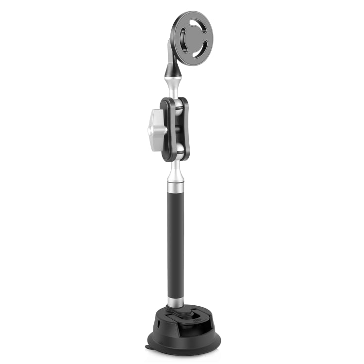 PULUZ Car Suction Cup Arm Mount Phone Tablet Magnetic Holder with Phone Clamp (Black) - Holder by PULUZ | Online Shopping South Africa | PMC Jewellery | Buy Now Pay Later Mobicred