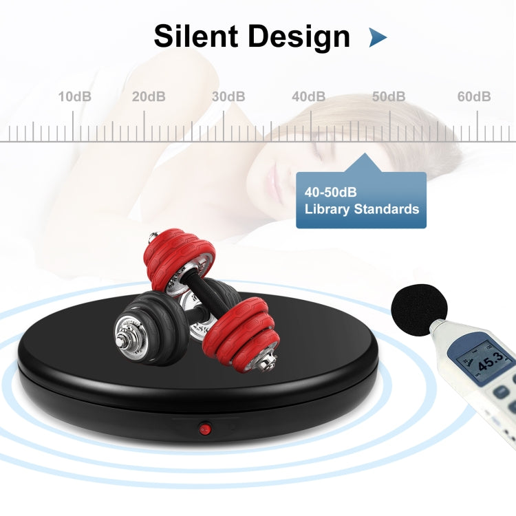 PULUZ 45cm Remote Control Adjusting Speed Rotating Turntable Display Stand, Black, Load 100kg(US Plug) - free shipping - PMC TechLife - Order now!