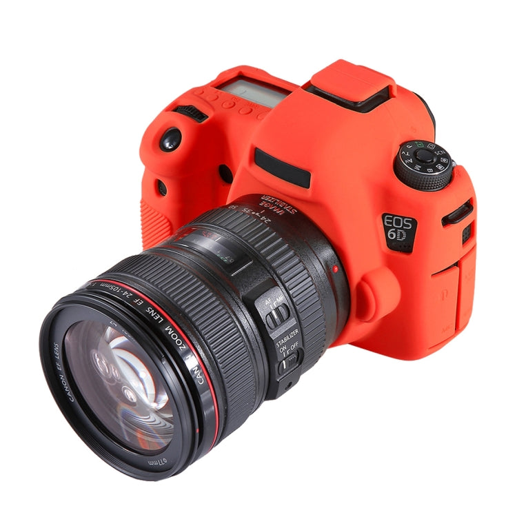 PULUZ Soft Silicone Protective Case for Canon EOS 6D(Red) - Protective Case by PULUZ | Online Shopping South Africa | PMC TechLife | Buy Now Pay Later Mobicred
