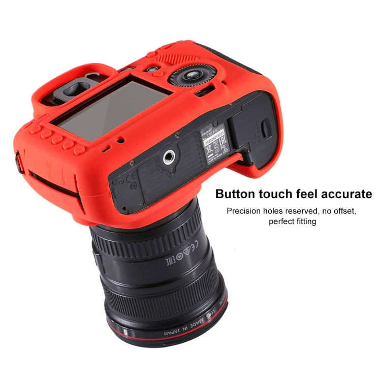 PULUZ Soft Silicone Protective Case for Canon EOS 5D Mark III / 5D3(Red) - Protective Case by PULUZ | Online Shopping South Africa | PMC Jewellery | Buy Now Pay Later Mobicred