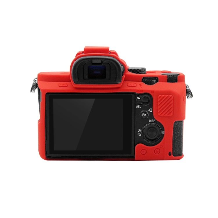 PULUZ Soft Silicone Protective Case for Sony ILCE-7MII / 7SMII / 7RMII(Red) - Protective Case by PULUZ | Online Shopping South Africa | PMC TechLife | Buy Now Pay Later Mobicred