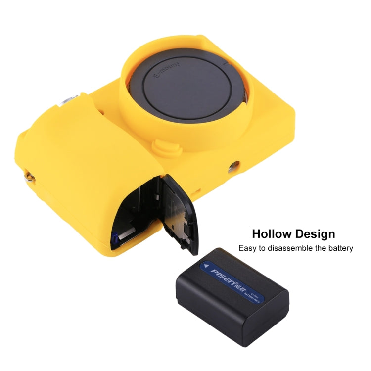 PULUZ Soft Silicone Protective Case for Sony ILCE-6000 / A6000(Yellow) - Protective Case by PULUZ | Online Shopping South Africa | PMC TechLife | Buy Now Pay Later Mobicred