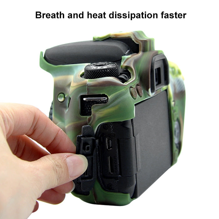 PULUZ Soft Silicone Protective Case for Canon EOS 77D(Camouflage) - free shipping - PMC TechLife - Order now!