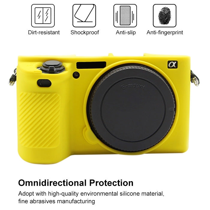 PULUZ Soft Silicone Protective Case for Sony ILCE-6500(Yellow) - free shipping - PMC TechLife - Order now!