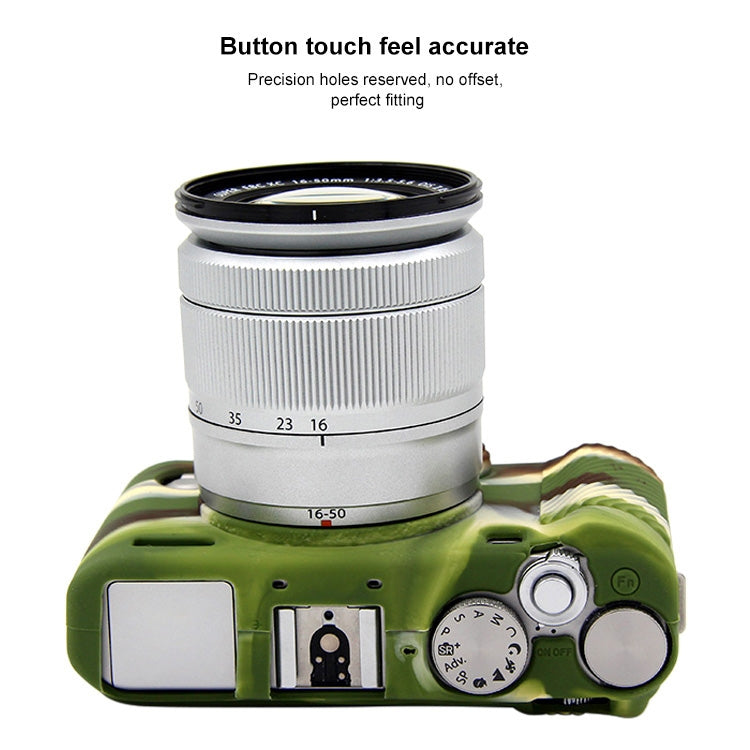 PULUZ Soft Silicone Protective Case for FUJIFILM X-A3 / X-A10(Camouflage) - free shipping - PMC TechLife - Order now!