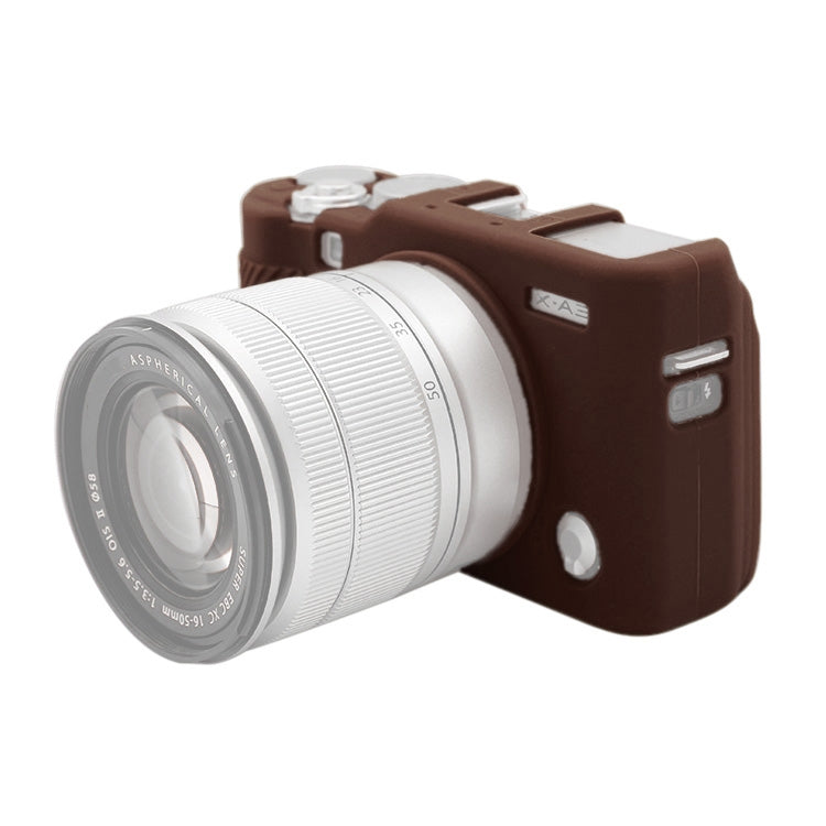 PULUZ Soft Silicone Protective Case for FUJIFILM X-A3 / X-A10(Coffee) - Protective Case by PULUZ | Online Shopping South Africa | PMC TechLife | Buy Now Pay Later Mobicred