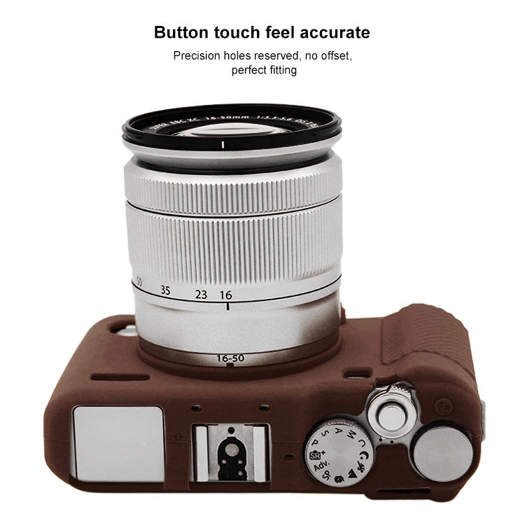 PULUZ Soft Silicone Protective Case for FUJIFILM X-A3 / X-A10(Coffee) - Protective Case by PULUZ | Online Shopping South Africa | PMC TechLife | Buy Now Pay Later Mobicred