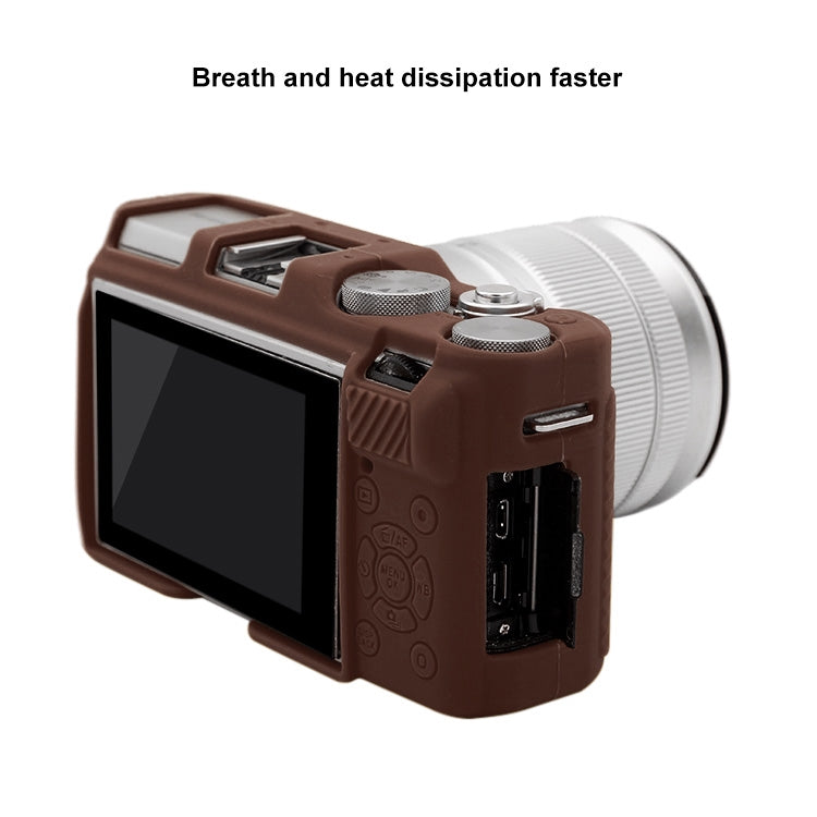 PULUZ Soft Silicone Protective Case for FUJIFILM X-A3 / X-A10(Coffee) - Protective Case by PULUZ | Online Shopping South Africa | PMC TechLife | Buy Now Pay Later Mobicred
