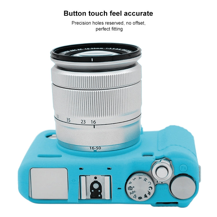 PULUZ Soft Silicone Protective Case for FUJIFILM X-A3 / X-A10(Blue) - Protective Case by PULUZ | Online Shopping South Africa | PMC TechLife | Buy Now Pay Later Mobicred