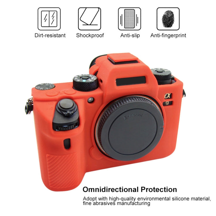 PULUZ Soft Silicone Protective Case for Sony A9 (ILCE-9) / A7 III/ A7R  III(Red) - Protective Case by PULUZ | Online Shopping South Africa | PMC TechLife | Buy Now Pay Later Mobicred
