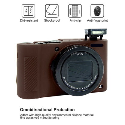 PULUZ Soft Silicone Protective Case for Panasonic Lumix  LX10(Coffee) - Protective Case by PULUZ | Online Shopping South Africa | PMC Jewellery | Buy Now Pay Later Mobicred