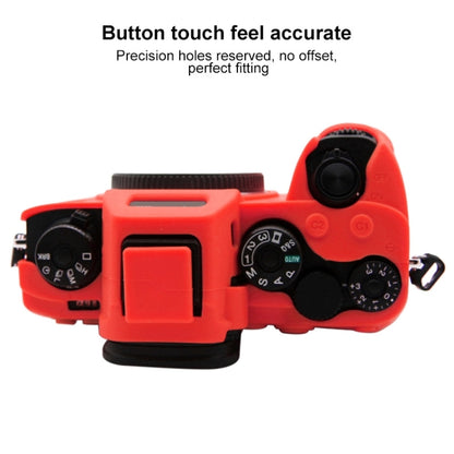 PULUZ Soft Silicone Protective Case for Sony ILCE-9M2/ Alpha 9 II / A92(Red) - Protective Case by PULUZ | Online Shopping South Africa | PMC Jewellery | Buy Now Pay Later Mobicred