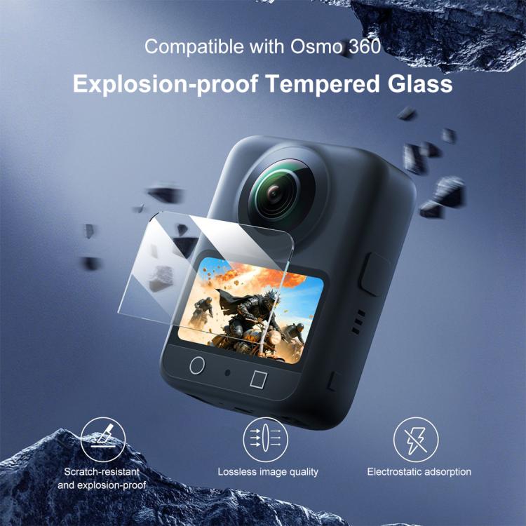 For DJI Osmo 360 PULUZ Screen Explosion-proof Tempered Glass Films (Transparent) - free shipping - PMC TechLife - Order now!