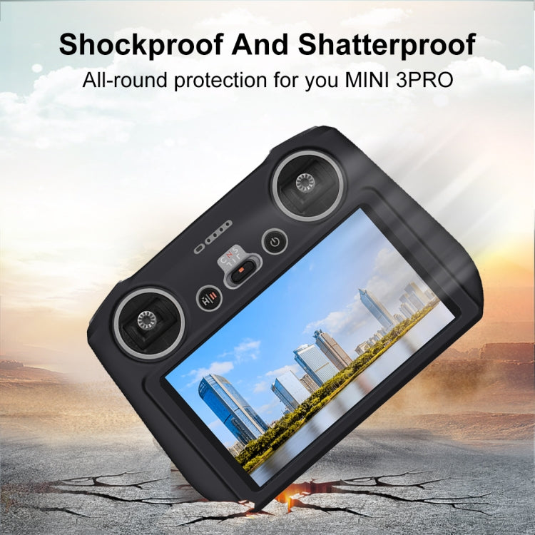 For DJI Mini 3 Pro / DJI RC with Screen PULUZ Silicone Protective Case(Black) - Carry Cases & Bags by PULUZ | Online Shopping South Africa | PMC TechLife | Buy Now Pay Later Mobicred