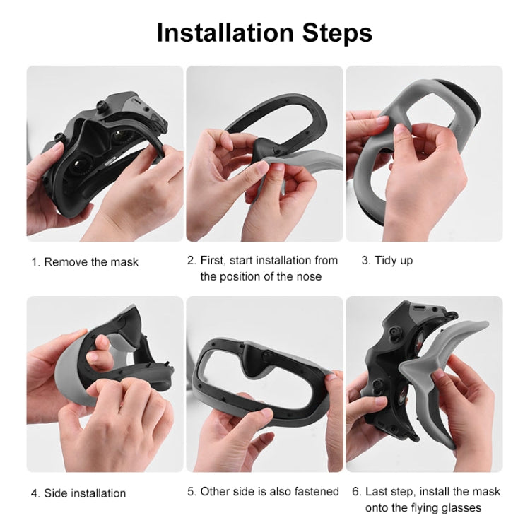 For DJI Avata Goggles 2 PULUZ Flying Eye Mask Silicone Protective Case (Grey) - Cases & Bags by PULUZ | Online Shopping South Africa | PMC TechLife | Buy Now Pay Later Mobicred