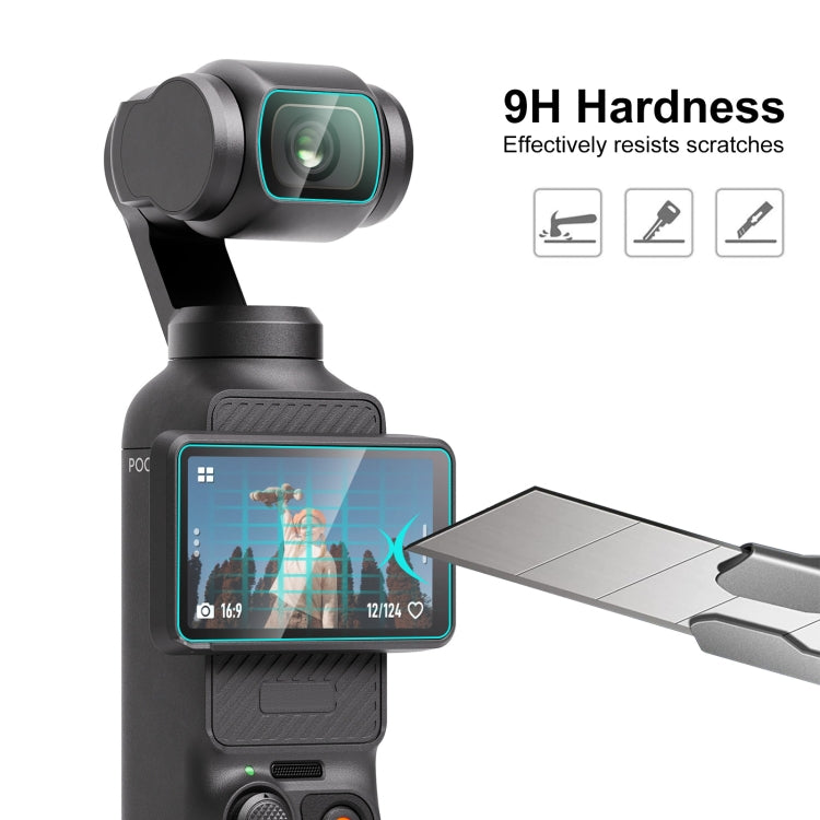 For DJI OSMO Pocket 3 PULUZ 9H 2.5D HD Tempered Glass Lens Protector + Screen Film (Transparent) - Protective Film & Stickers by PULUZ | Online Shopping South Africa | PMC Jewellery | Buy Now Pay Later Mobicred