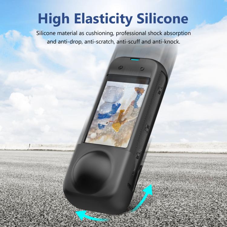 For Insta360 X4 PULUZ Full Body Dust-proof Silicone Protective Case (Black) - Case & Bags by PULUZ | Online Shopping South Africa | PMC TechLife | Buy Now Pay Later Mobicred