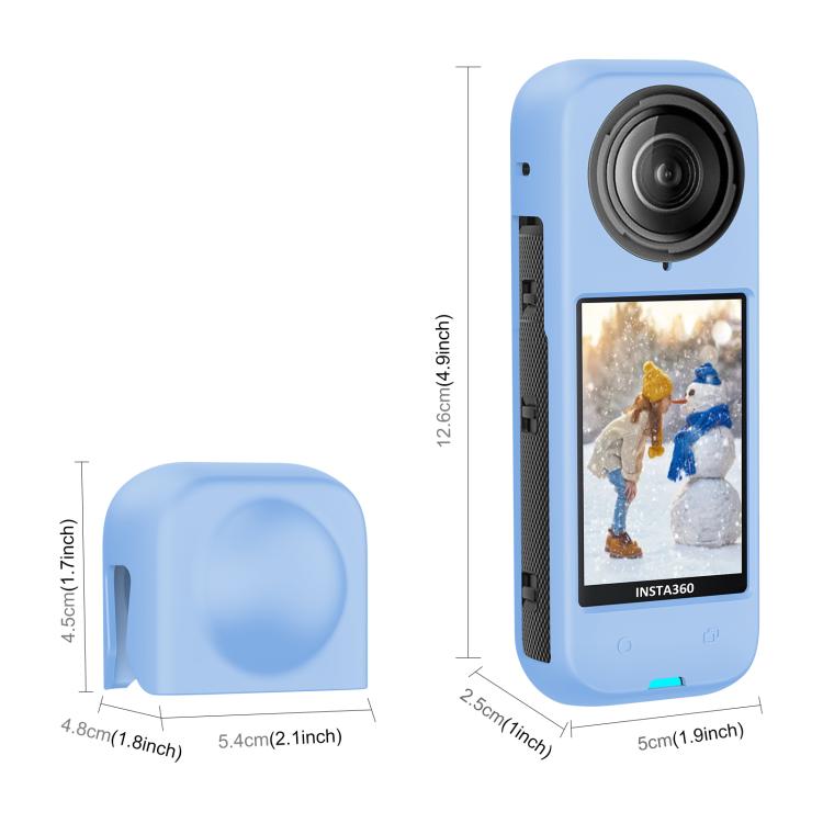 For Insta360 X4 PULUZ Full Body Dust-proof Silicone Protective Case (Blue) - Case & Bags by PULUZ | Online Shopping South Africa | PMC TechLife | Buy Now Pay Later Mobicred