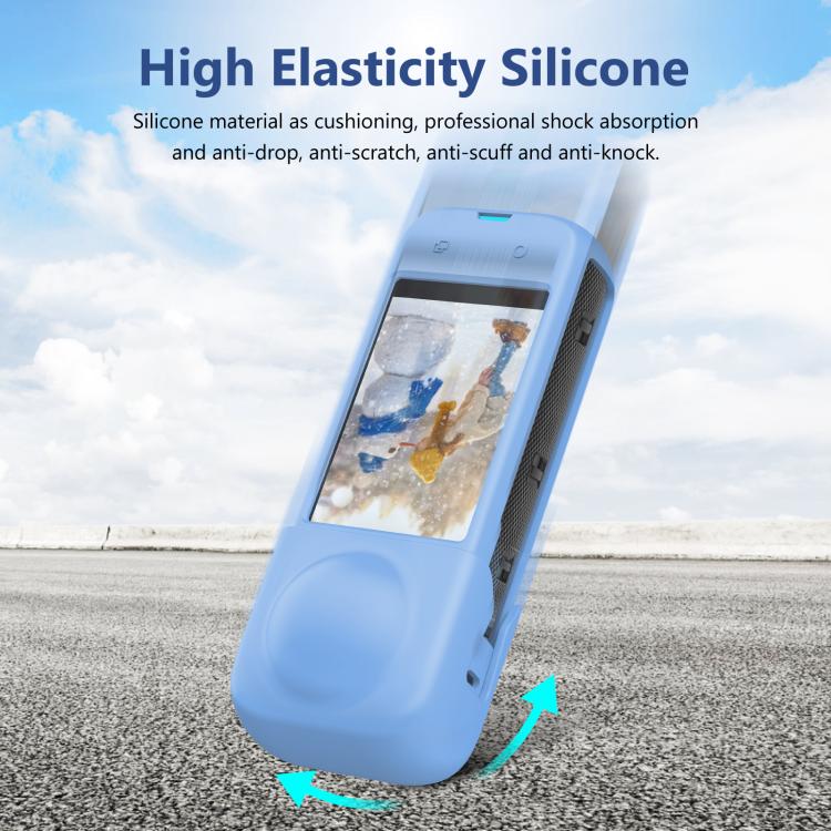 For Insta360 X4 PULUZ Full Body Dust-proof Silicone Protective Case (Blue) - Case & Bags by PULUZ | Online Shopping South Africa | PMC TechLife | Buy Now Pay Later Mobicred