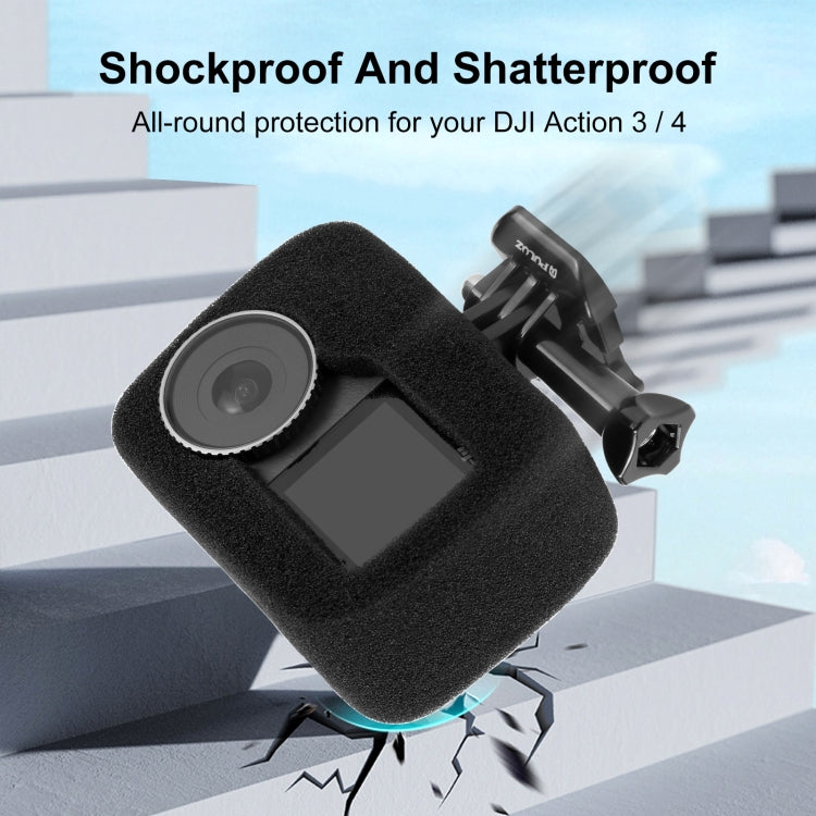 For DJI Osmo Action 5 Pro / 4 / 3 PULUZ High Density Foam Windshield (Black) - Other by PULUZ | Online Shopping South Africa | PMC TechLife | Buy Now Pay Later Mobicred