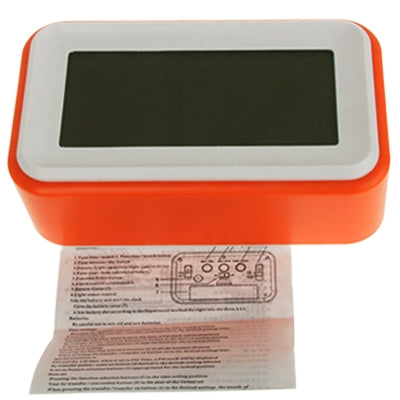 Multi Function Large Screen Alarm Clock with Calendar & LCD Light & Snooze Touch (Orange) - Alarm Clocks by PMC TechLife | Online Shopping South Africa | PMC TechLife | Buy Now Pay Later Mobicred