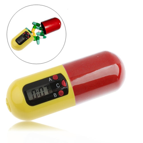 Portable Timer Pill Medicine Reminder Drug Box Keychain(Red) - Pill Boxes by PMC Jewellery | Online Shopping South Africa | PMC Jewellery