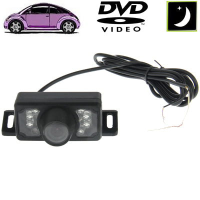 7 LED IR Infrared Waterproof Night Vision Wireless Short Lens DVD Rear View With Scaleplate , Support Installed in Car DVD Navigator , Wide Viewing Angle: 140 degree (WX002)(Black) - Rear View Cameras by PMC Jewellery | Online Shopping South Africa | PMC Jewellery | Buy Now Pay Later Mobicred