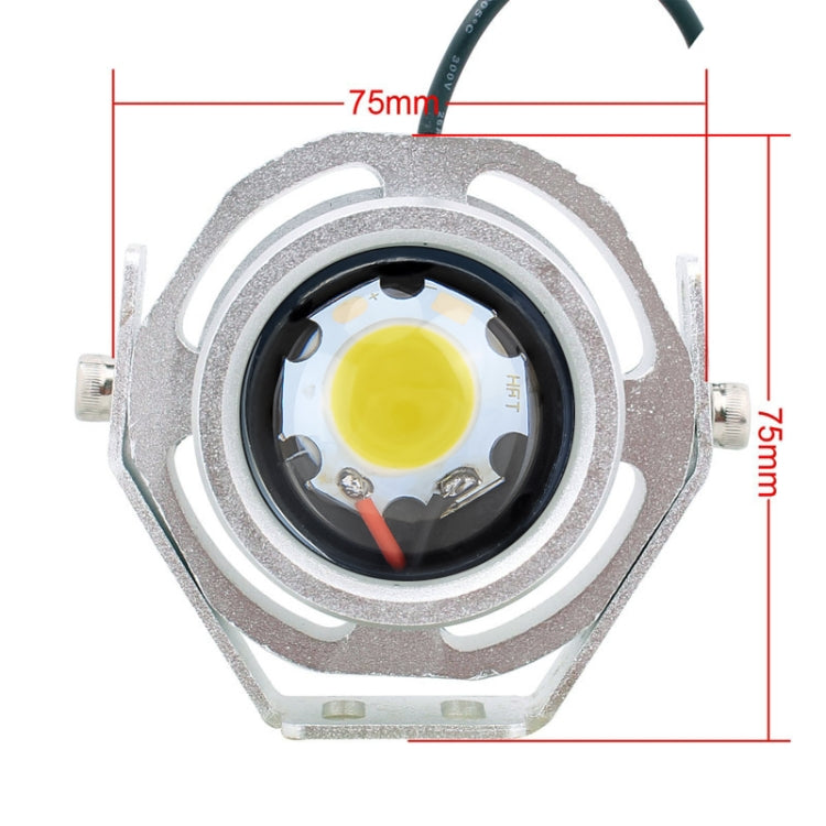 10W 500LM White Light 6500K COB LED Wired Hexagon Eagle Eyes Car Fog Lamp,Wire Length:35cm, DC 12-24V(Silver) - Eagle Eye Lamps by PMC Jewellery | Online Shopping South Africa | PMC Jewellery | Buy Now Pay Later Mobicred