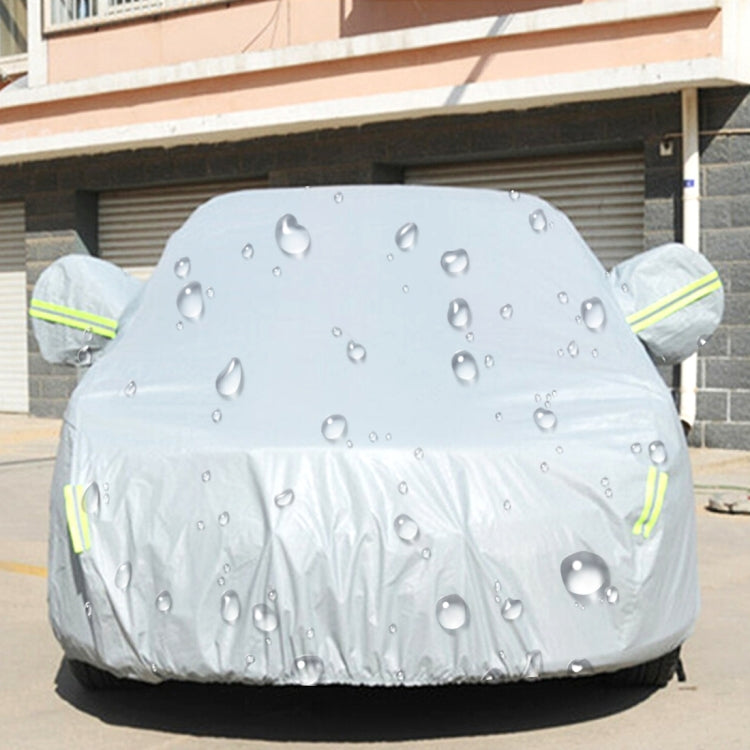 PEVA Anti-Dust Waterproof Sunproof Sedan Car Cover with Warning Strips, Fits Cars up to 5.4m(211 inch) in Length - PE Material by PMC Jewellery | Online Shopping South Africa | PMC Jewellery | Buy Now Pay Later Mobicred