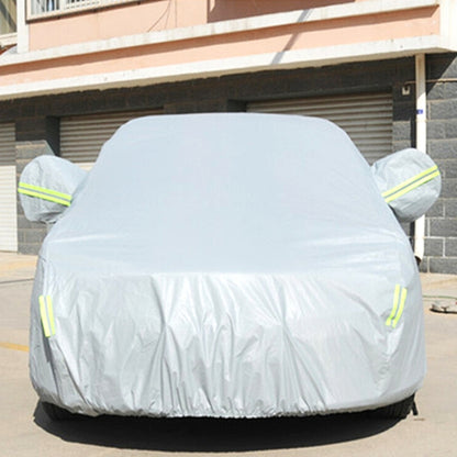 PEVA Anti-Dust Waterproof Sunproof Hatchback Car Cover with Warning Strips, Fits Cars up to 4.5m(177 inch) in Length - PE Material by PMC Jewellery | Online Shopping South Africa | PMC Jewellery | Buy Now Pay Later Mobicred
