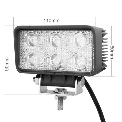 LML-1518 18W 1260-1350LM Epistar 6 LED White 30 Degree Spot Beam Car LED Light Waterproof IP67, DC 10-30V - Work Lights by PMC Jewellery | Online Shopping South Africa | PMC Jewellery | Buy Now Pay Later Mobicred